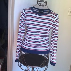Monki red white and blue sweater small
